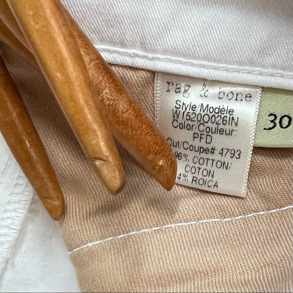 Rag & Bone Jeans Womens Size 30 Crop Bright White Denim RBW Quiet Lux Y2k - Picture 6 of 6